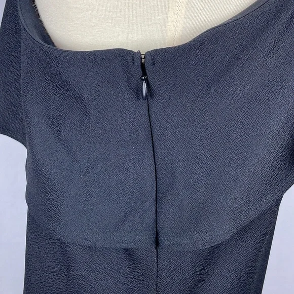 Xhilaration One Shoulder Black Side Zip Ruffle Dress - Size Large - Picture 8 of 12